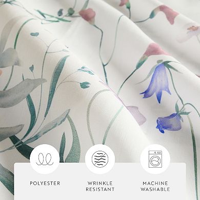 Home Collection Timeless Floral Patterned Shower Curtain