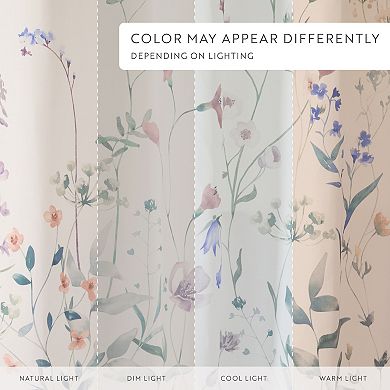 Home Collection Timeless Floral Patterned Shower Curtain