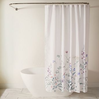 Home Collection Timeless Floral Patterned Shower Curtain