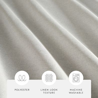 Home Collection Linen-Look Shower Curtain