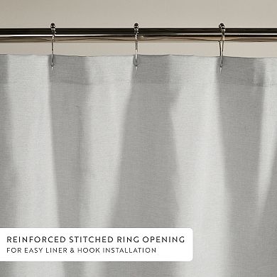 Home Collection Linen-Look Shower Curtain