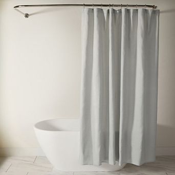 Home Collection Linen-Look Shower Curtain