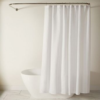 Home Collection Linen-Look Shower Curtain