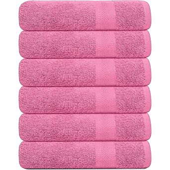 6 Pack 24x48" Cotton Towels - Soft, Quick Dry, Multi-Use