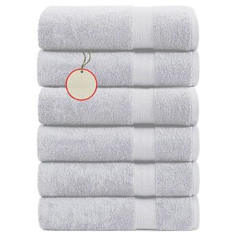 6 Pack 24x48" Cotton Towels - Soft, Quick Dry, Multi-Use