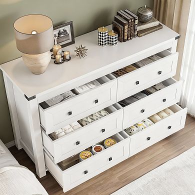 6-Drawer Modern Storage Chest for Bedrooms & Living Rooms