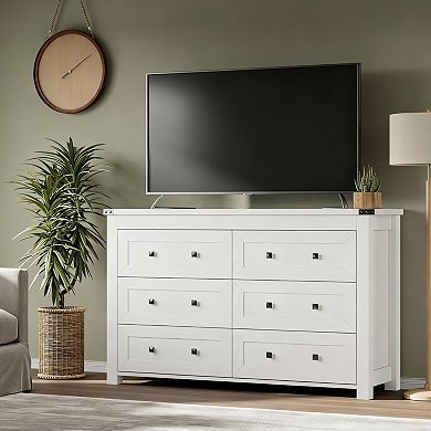 6-Drawer Modern Storage Chest for Bedrooms & Living Rooms