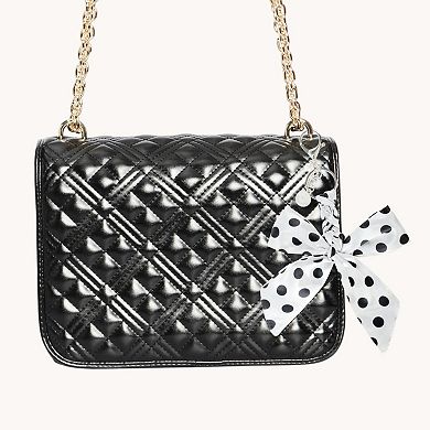 Fashion Bow Scarf Polka Dot Print Handbag Charm 1 Pc