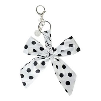 Fashion Bow Scarf Polka Dot Print Handbag Charm 1 pc