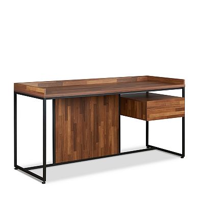 GOODSILO Modern Rectangular Writing Desk with Single Drawer Storage