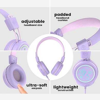 MEE audio KidJamz KJ55U USB-C Kid’s Headphones w/ LED Lights