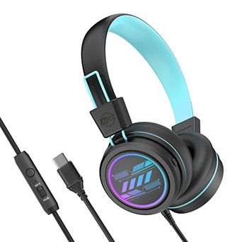 MEE audio KidJamz KJ55U USB-C Kid’s Headphones w/ LED Lights