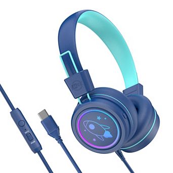 MEE audio KidJamz KJ55U USB-C Kid’s Headphones w/ LED Lights
