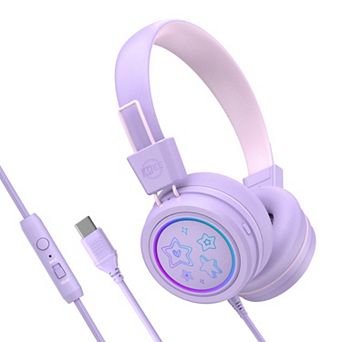 MEE audio KidJamz KJ55U USB-C Kid’s Headphones w/ LED Lights