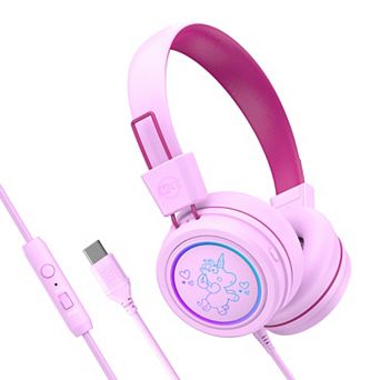 MEE audio KidJamz KJ55U USB-C Kid’s Headphones w/ LED Lights