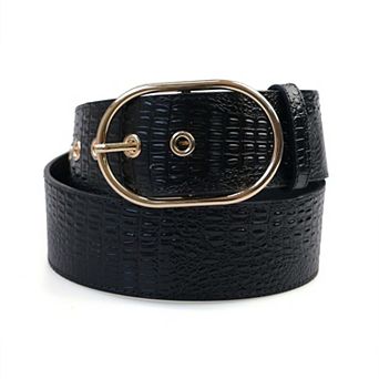 AGP PARIS Snake Print Classy Leather Belt