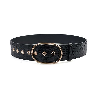 AGP PARIS Snake Print Classy Leather Belt