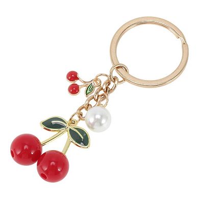 Enamel Cherry Handbag Charms Keychains 1 Pc
