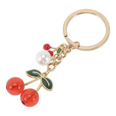 Enamel Cherry Handbag Charms Keychains 1 Pc
