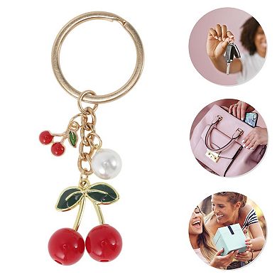 Enamel Cherry Handbag Charms Keychains 1 Pc
