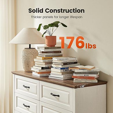 6-drawer country-style farmhouse, bedside table, drawer wardrobe