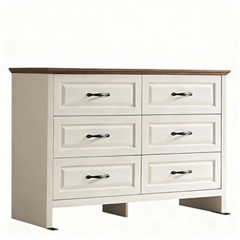 6-drawer country-style farmhouse, bedside table, drawer wardrobe