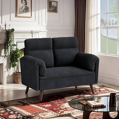 Modern Loveseat Sofa With High Backrest