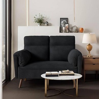 Modern Loveseat Sofa With High Backrest