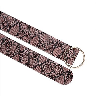 AGP PARIS Snake Print Dual Buckle Belt