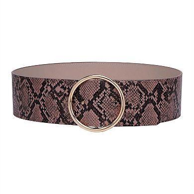 AGP PARIS Snake Print Dual Buckle Belt