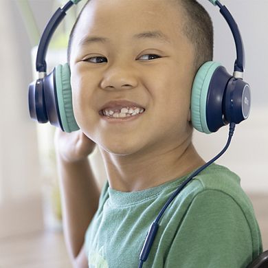MEE audio KidJamz KJ45 (2 Pack) 3.5mm Safe Listening Headphones for Kids w/ Inline Microphone