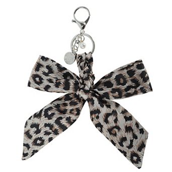 Fashion Bow Scarf Leopard Print Handbag Charm 1 pc