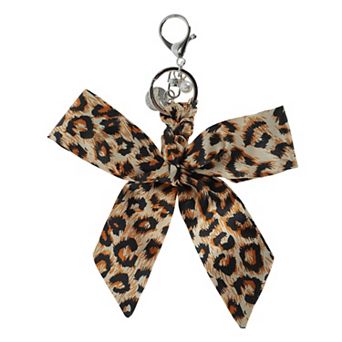 Fashion Bow Scarf Leopard Print Handbag Charm 1 pc