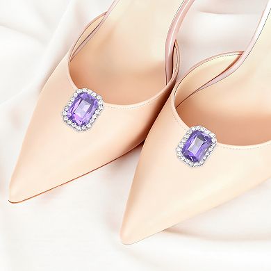 Gemstone Style with Detachable Clip Shoe Accessories 2 Pcs