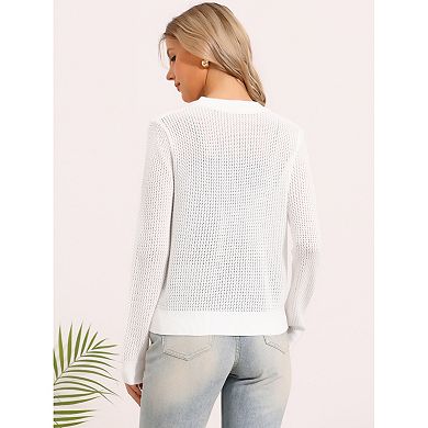 Knitted Sweater Cardigans for Women's Long Sleeve Zip Up Sweaters Lightweight Sweatshirts Jacket
