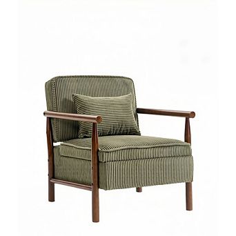 GOODSILO Modern Upholstered Accent Armchair with Storage and Comfort Cushion for Living Room