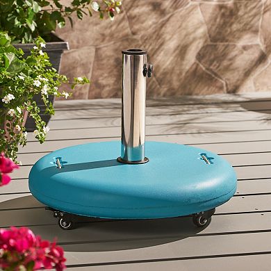 Patio Umbrella Base with Wheels, Heavy Duty Market Umbrella Stand