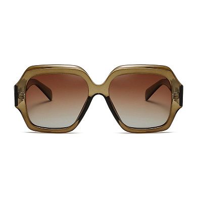 AGP PARIS Retro Square Polarized Acetate Sunglasses