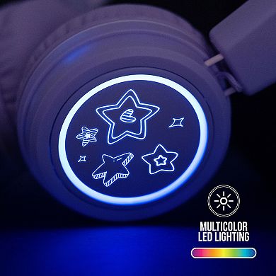 MEE audio KidJamz KJ55BT Bluetooth Wireless Headphones for Kids w/ LED Lights