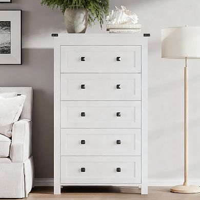 5-Drawer Dresser with Ample Storage for Bedroom, Living Room, or Hallway