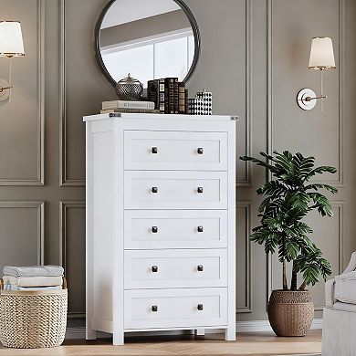 5-Drawer Dresser with Ample Storage for Bedroom, Living Room, or Hallway