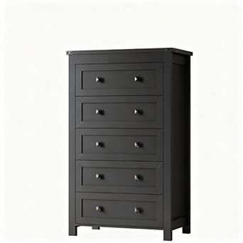 5-Drawer Dresser with Ample Storage for Bedroom, Living Room, or Hallway