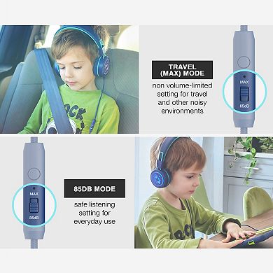 MEE audio KidJamz KJ55U (2 Pack) USB-C Kid's Headphones w/ LED Lights