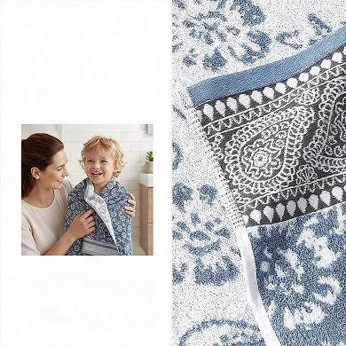 6 Piece Cotton Towel Set: 2 Bath, 2 Hand, 2 Washcloths