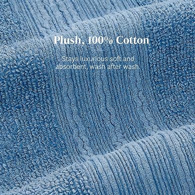 6 Piece Cotton Towel Set: 2 Bath, 2 Hand, 2 Washcloths