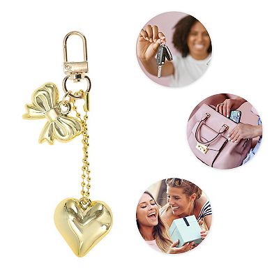Fashion Heart Bow Handbag Charms Keychains 1 Pc