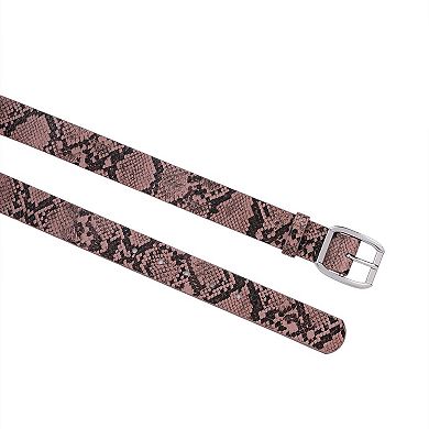 AGP PARIS Exotic Grey Snake Print Belt