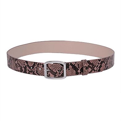 AGP PARIS Exotic Grey Snake Print Belt