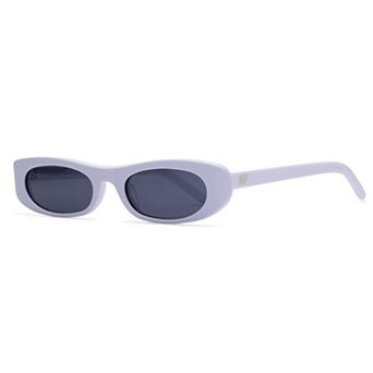 AGP PARIS Sleek Oval Micro Acetate Sunglasses