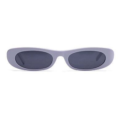 AGP PARIS Sleek Oval Micro Acetate Sunglasses
